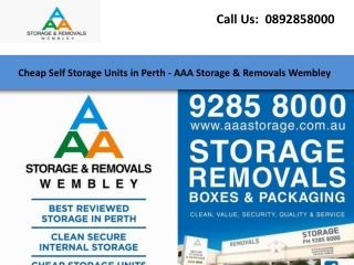 Cheap Self Storage Units in Perth - AAA Storage & Removals Wembley
