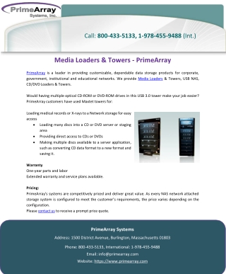 Media Loaders & Towers – PrimeArray