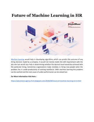 Future of Machine Learning in HR
