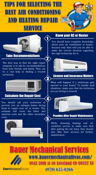 TIPS FOR SELECTING THE BEST AIR CONDITIONING AND HEATING REPAIR SERVICE