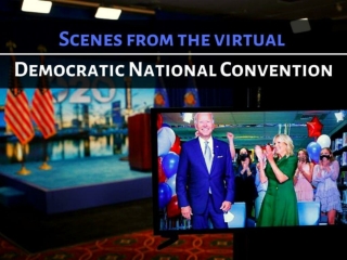 Scenes from the virtual Democratic National Convention