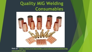 Quality MIG Welding Consumables