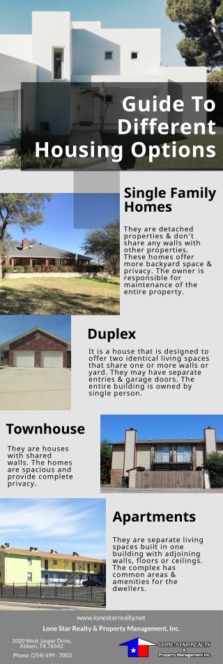 Guide To Different Housing Options