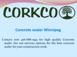 Concrete sealer Winnipeg
