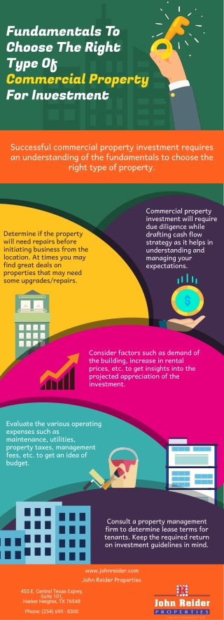 Fundamentals To Choose The Right Type Of Commercial Property For Investment