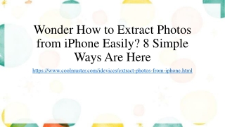 Wonder How to Extract Photos from iPhone Easily? 8 Simple Ways Are Here