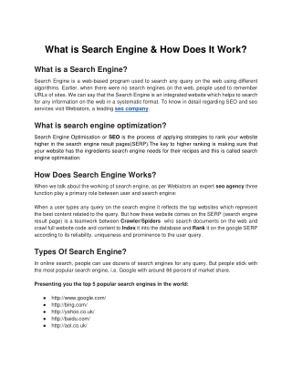 What is Search Engine & How Does It Work?