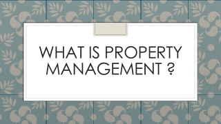 What Is Property Management