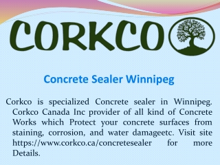 Concrete Sealer Winnipeg