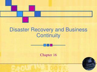 Disaster Recovery and Business Continuity