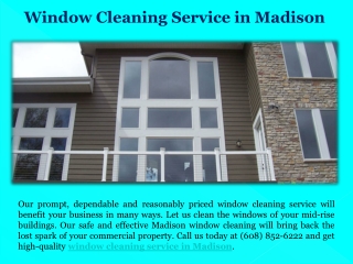 Window Cleaning Service in Madison