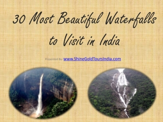 30 Wondrous Waterfalls in India by Shine Gold Tours India
