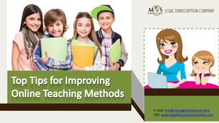 Top Tips for Improving Online Teaching Methods