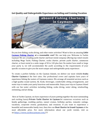 Cayman Fishing Charter