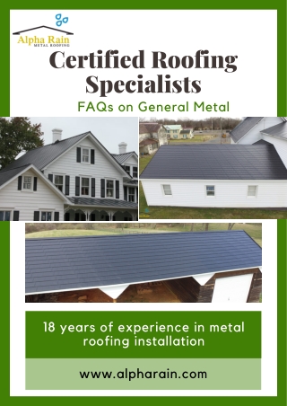 FAQs by Metal Roofing Company | Alpha Rain