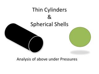 Thin Cylinders &amp; Spherical Shells