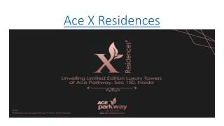 Ace X Residences | New Launch Sector 150 Noida