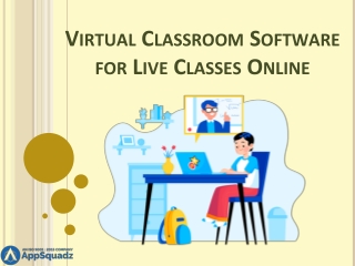 Virtual classroom software for live classes online