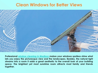 Clean windows for better views