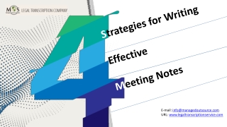 4 Strategies for Writing Effective Meeting Notes