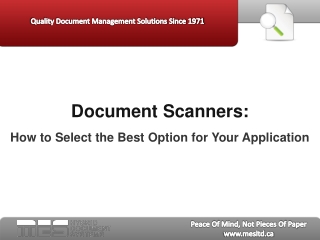 Document Scanners: How to Select the Best Option for You