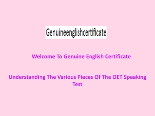 Understanding The Various Pieces Of The OET Speaking Test