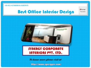 Get Your Best Office Interior Design