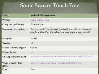 Sonic Square Touch Free
