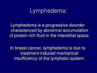 PPT - Lymphedema PowerPoint Presentation - ID:2538178