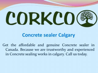 Concrete sealer Calgary