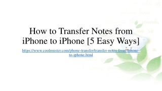 How to Transfer Notes from iPhone to iPhone [5 Easy Ways]