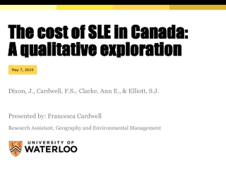 The cost of SLE in Canada: A qualitative exploration