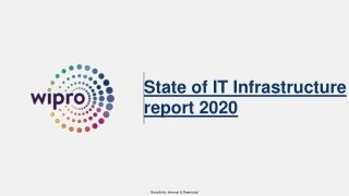 State of IT Infrastructure Report 2020 (SITI 2020), IT Service Management - Wipro