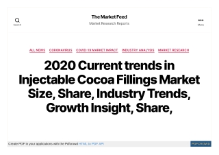 Injectable Cocoa Fillings Market