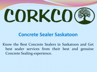 Concrete Sealer Saskatoon