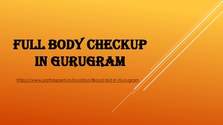Full body checkup in Gurugram