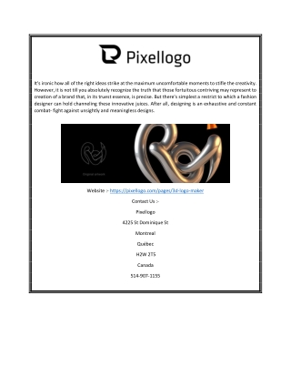 3D Logo Maker Online | Pixellogo.com