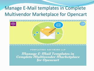 Manage E-Mail Templates in Complete Multivendor Marketplace for Opencart