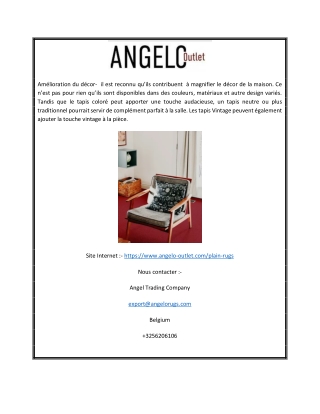 achetez des tapis unis en ligne| angelo-outlet.com