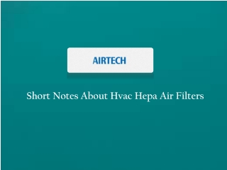 Hvac Hepa Air Filters Supplier