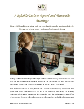 7 Reliable Tools to Record and Transcribe Meetings