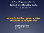 Migraci n, familia, mujeres y ni os: relaciones de m ltiples v as