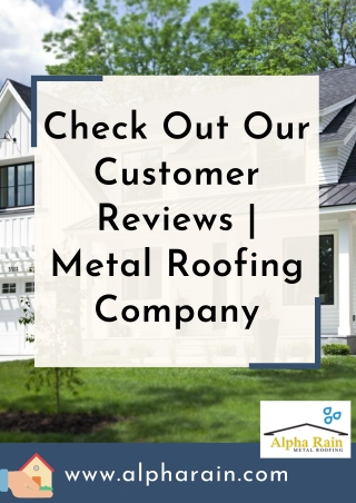 Leading Metal Roofing Company Virginia | Alpha Rain | Review