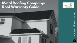 Does Asphalt Beat a Metal Roofing System in a Warranty?