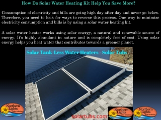 Important Things Prior to Installing a Solar Water Heater