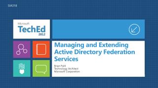 Managing and Extending Active Directory Federation Services