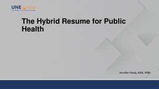 The Hybrid Resume for Public Health