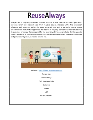 Recycling Awareness Platform | Reusealways.com