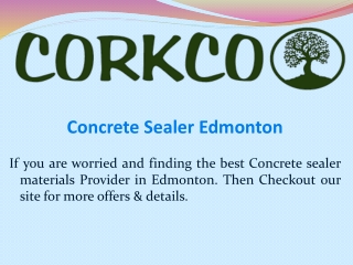 Concrete Sealer Edmonton