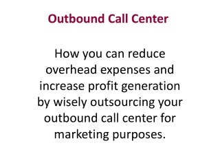 InSO Outbound Call Center Services